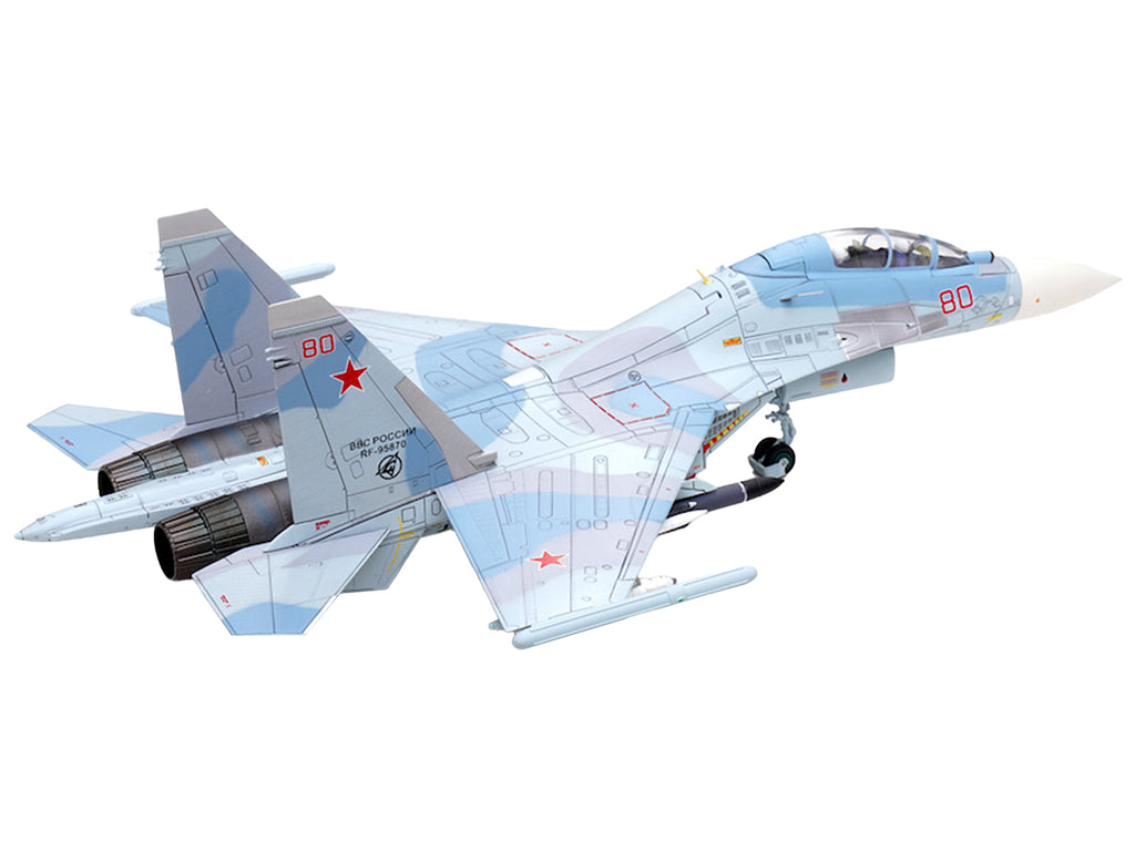 Sukhoi Su-30M2 Flanker-C Fighter Aircraft #80 'Russian Air Force' 'Wing' Series 1/72 Diecast Model by Panzerkampf