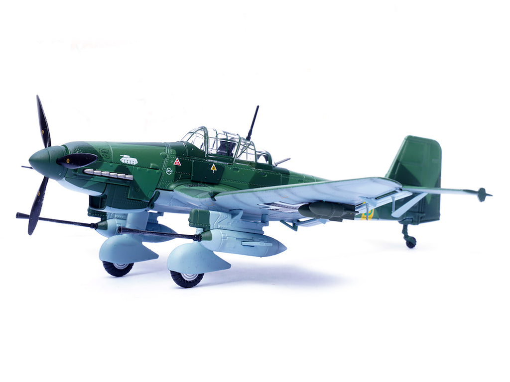 Junkers Ju 87G2 Stuka Bomber Aircraft '10.(Pz)/SG 2 Immelmann T6+BB Oberst Hans-Ulrich Rudel Romania' (1944) German Luftwaffe 'Wing' Series 1/72 Diecast Model by Panzerkampf