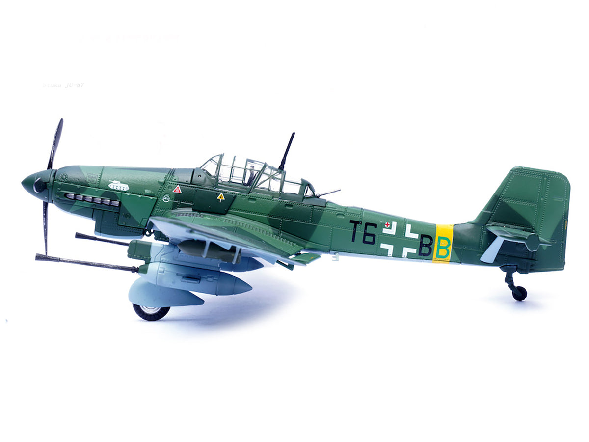 Junkers Ju 87G2 Stuka Bomber Aircraft '10.(Pz)/SG 2 Immelmann T6+BB Oberst Hans-Ulrich Rudel Romania' (1944) German Luftwaffe 'Wing' Series 1/72 Diecast Model by Panzerkampf