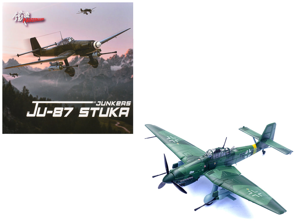 Junkers Ju 87G2 Stuka Bomber Aircraft '10.(Pz)/SG 2 Immelmann T6+BB Oberst Hans-Ulrich Rudel Romania' (1944) German Luftwaffe 'Wing' Series 1/72 Diecast Model by Panzerkampf