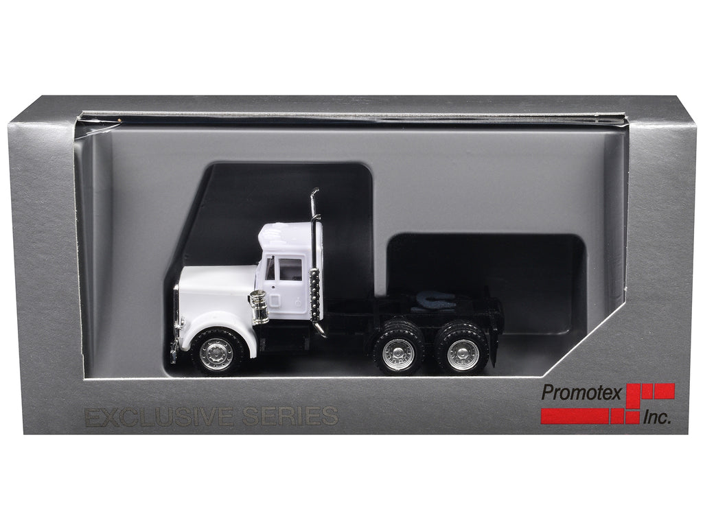 Peterbilt Short Day Cab White 1/87 (HO) Plastic Model Car by Promotex