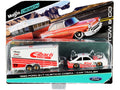 1993 Ford SVT Mustang Cobra #17 with Enclosed Car Trailer 'Eibach' White with Red Stripes 'Tow & Go' Series 1/64 Diecast Model Cars by Maisto
