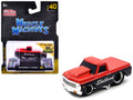 1972 Chevrolet C-10 Pickup Truck Red and Black 'Edelbrock' 1/64 Diecast Model Car by Muscle Machines