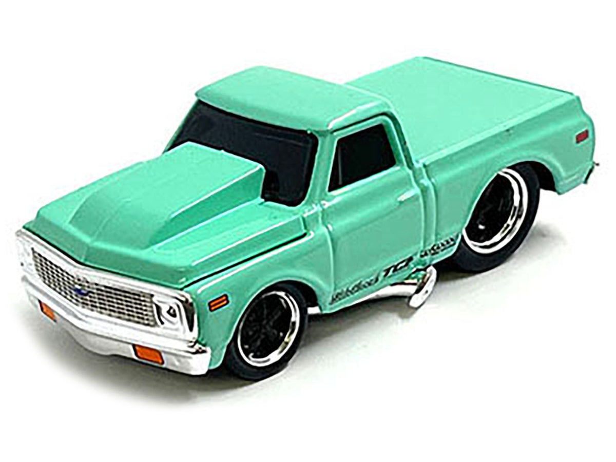 1972 Chevrolet C10 Pickup Truck Light Green 1/64 Diecast Model Car by Muscle Machines