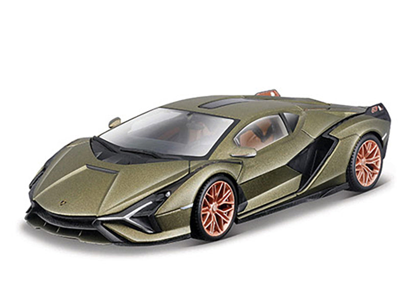 Lamborghini Sian FKP 37 Green Metallic 'Speed Icons' Series 1/64 Diecast Model Car by Maisto