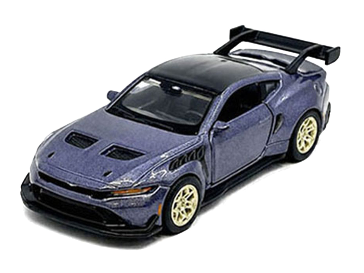 2025 Ford Mustang GTD Purple Metallic with Black Top 'Speed Icons' Series 1/64 Diecast Model Car by Maisto