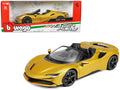 Ferrari SF90 Spider Gold Metallic 'Race + Play' Series 1/18 Diecast Model Car by Bburago