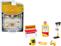 'Shell Oil' 6 piece Shop Tools Set 'Shop Tool Accessories' Series 3 1/64 by Greenlight