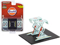 Automotive Double Scissor Lift 'Gulf Oil' Light Blue 'Double Scissor Lifts' Series 1 1/64 Diecast Model by Greenlight