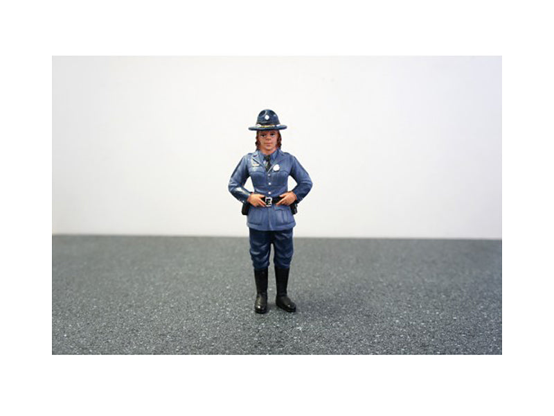 State Trooper Sharon Figure For 1/24 Diecast Model Cars by American Diorama
