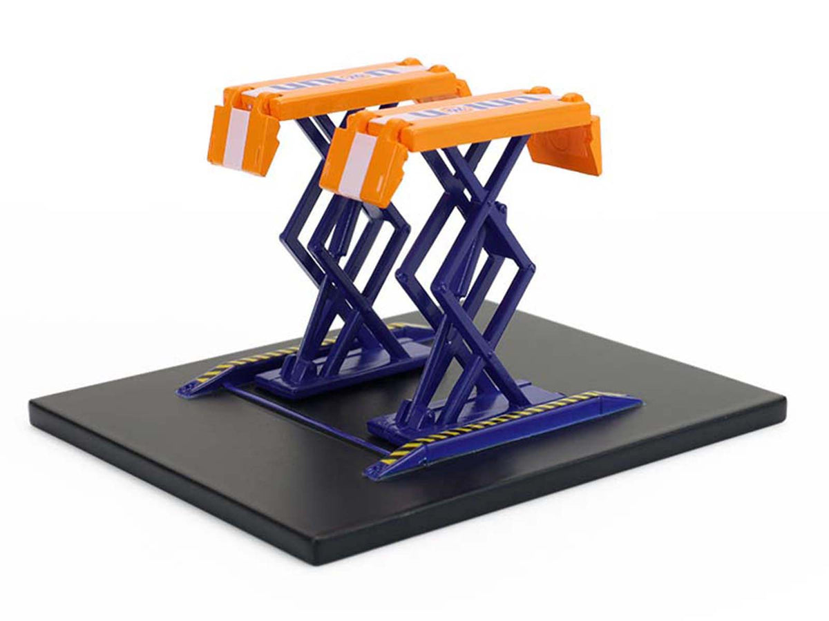Automotive Double Scissor Lift 'Union 76' Orange and Blue 'Double Scissor Lifts' Series 2 1/64 Diecast Model by Greenlight