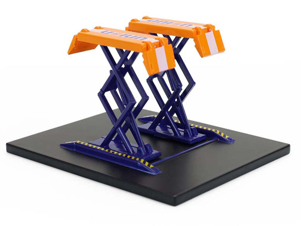 Automotive Double Scissor Lift 'Union 76' Orange and Blue 'Double Scissor Lifts' Series 2 1/64 Diecast Model by Greenlight