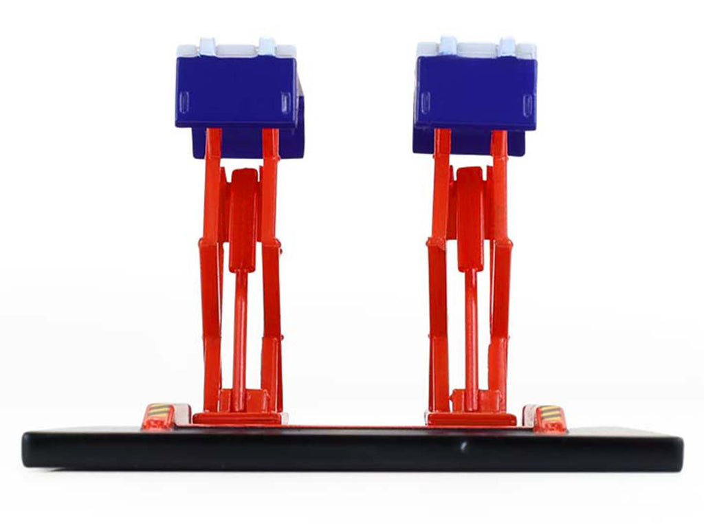 Automotive Double Scissor Lift 'Chevron' White and Red 'Double Scissor Lifts' Series 2 1/64 Diecast Model by Greenlight