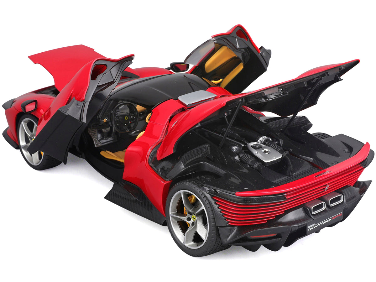 Ferrari Daytona SP3 Red with Black Top 'Signature Series' 1/18 Diecast Model Car by Bburago