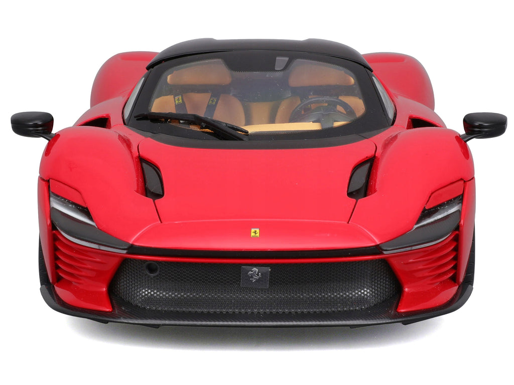 Ferrari Daytona SP3 Red with Black Top 'Signature Series' 1/18 Diecast Model Car by Bburago