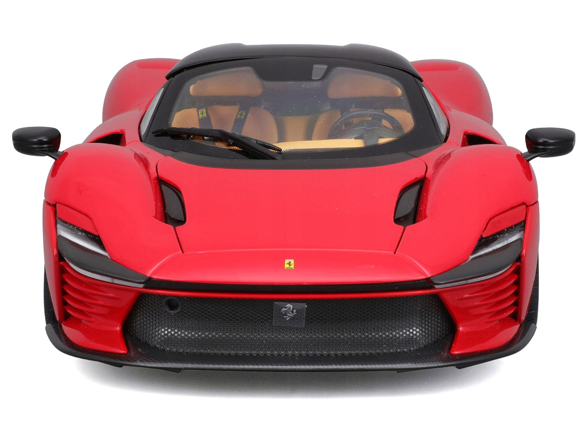Ferrari Daytona SP3 Red with Black Top 'Signature Series' 1/18 Diecast Model Car by Bburago