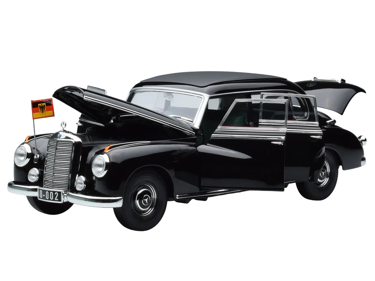 1955 Mercedes-Benz 300 Black 'German Chancellor Konrad Adenauer' 1/18 Diecast Model Car by Norev