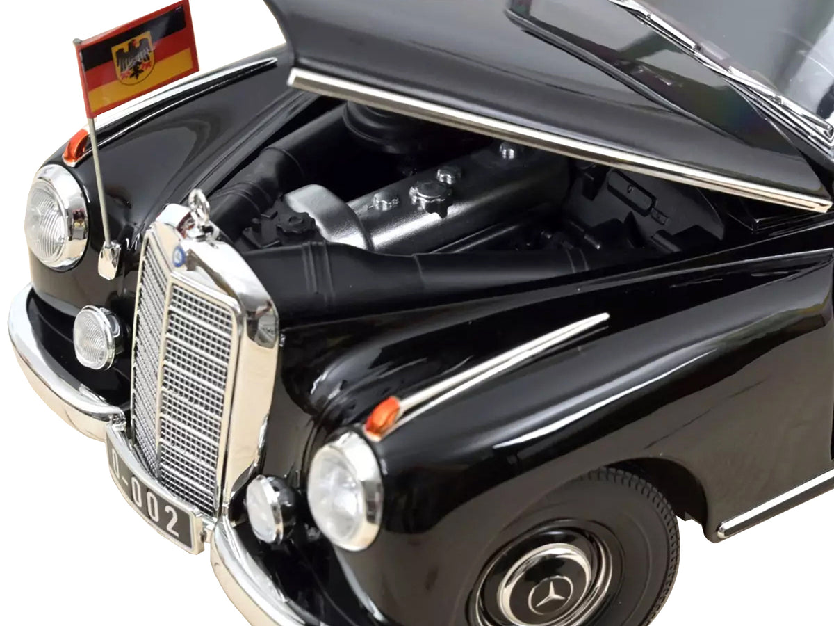 1955 Mercedes-Benz 300 Black 'German Chancellor Konrad Adenauer' 1/18 Diecast Model Car by Norev
