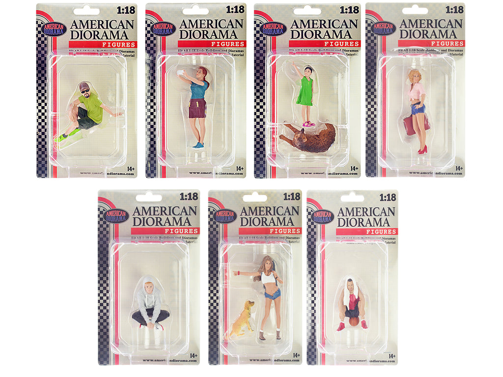 'Figure18 Series 1' 9 piece Figure Set for 1/18 Scale Models by American Diorama