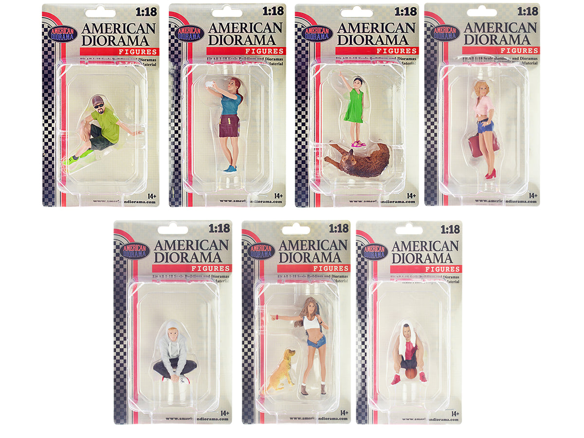 'Figure18 Series 1' 9 piece Figure Set for 1/18 Scale Models by American Diorama