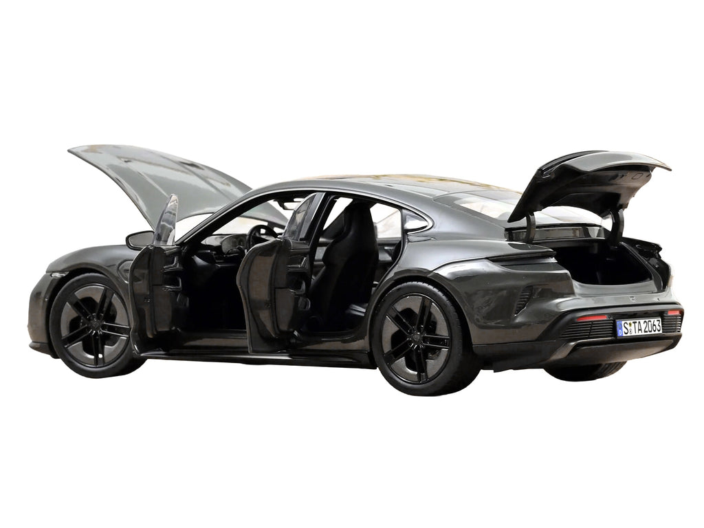 2024 Porsche Taycan Turbo S Slate Gray Neo 1/18 Diecast Model Car by Norev