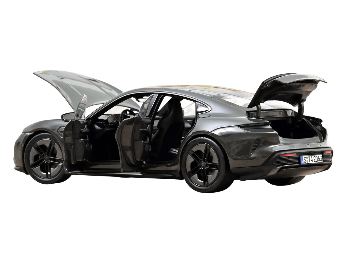 2024 Porsche Taycan Turbo S Slate Gray Neo 1/18 Diecast Model Car by Norev