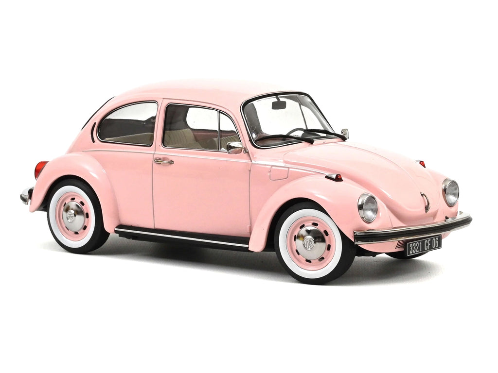 1973 Volkswagen 1303 Beetle Pastel Pink 'New Baby Gift' 1/18 Diecast Model Car by Norev