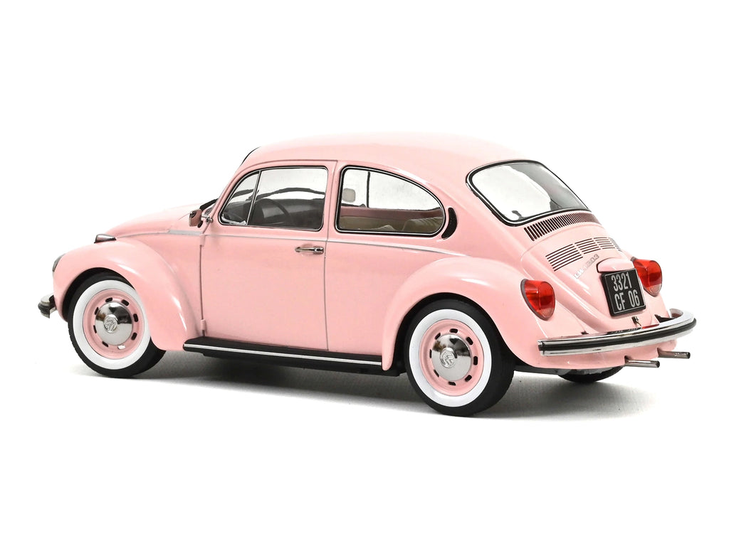 1973 Volkswagen 1303 Beetle Pastel Pink 'New Baby Gift' 1/18 Diecast Model Car by Norev