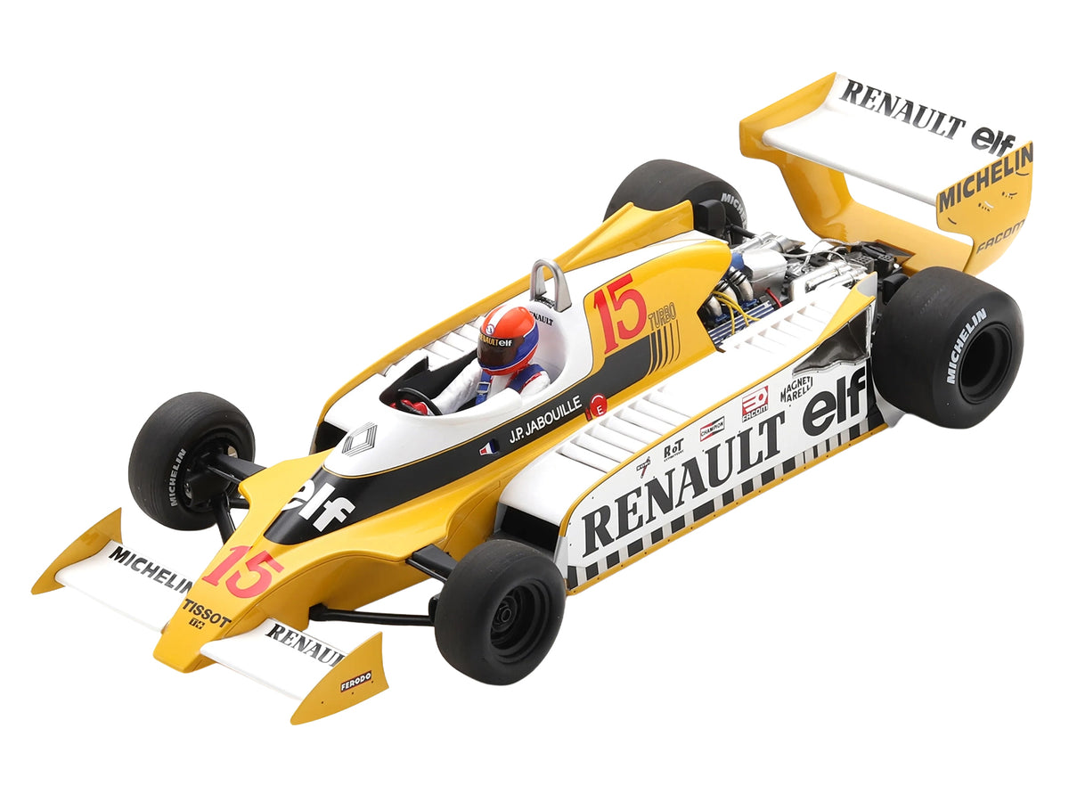 Renault RS11 #15 Jean-Pierre Jabouille 'Equipe Renault Elf' Winner Formula One F1 'French GP' (1979) with Acrylic Display Case 1/18 Model Car by Spark
