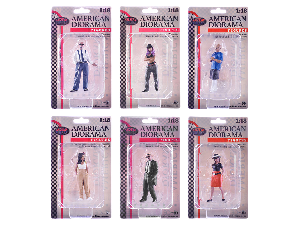 'Hanging Out 3' 6 piece Figure Set for 1/18 Scale Models by American Diorama