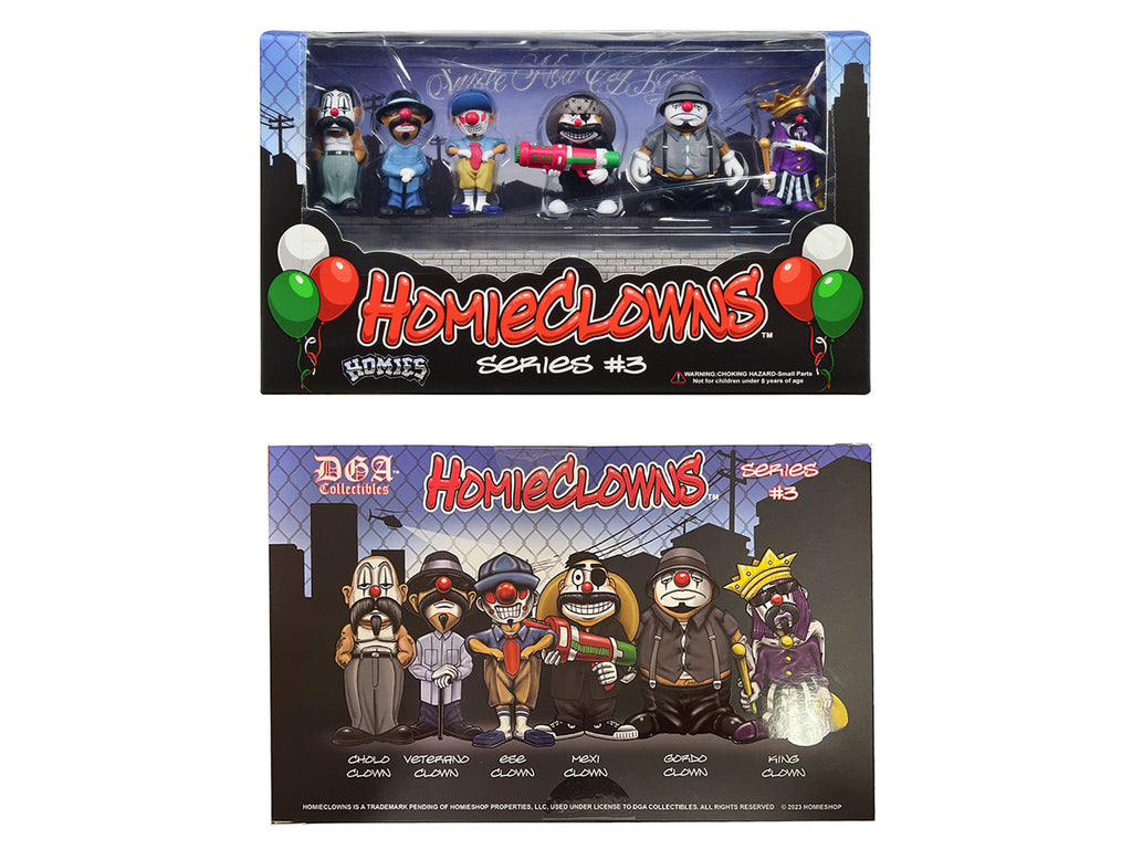 'HomieClowns' Series 3 2-Inch Figures Set of 6 Pieces by Homies