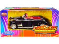 1941 Chevrolet Special Deluxe Convertible Black with Red Interior 'Low Rider Collection' 1/24 Diecast Model Car by Welly