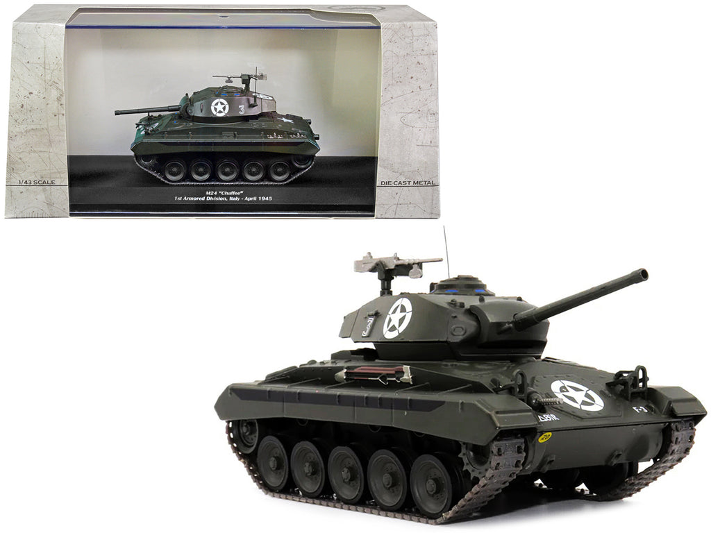 M24 'Chaffee' Tank #3 'U.S.A. 1st Armored Division Italy April 1945' 1/43 Diecast Model by AFVs of WWII