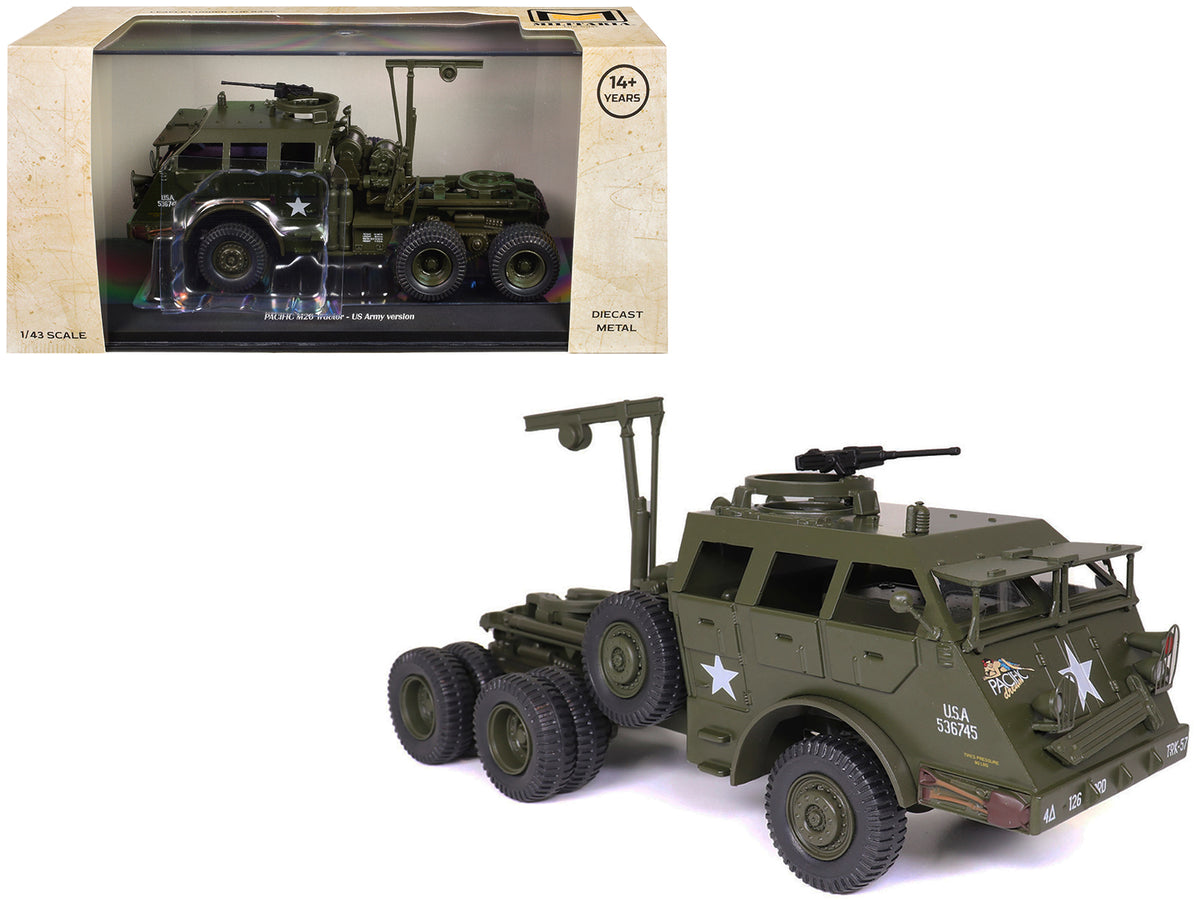 Pacific M26 Tractor Olive Drab 'United States Army' 1/43 Diecast Model by Militaria Die Cast