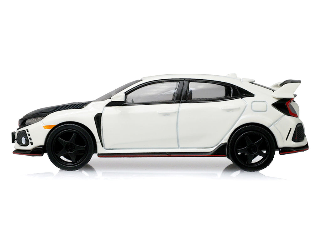 2018 Honda Civic Type-R (FK8) RHD (Right Hand Drive) Championship White with Carbon Hood 'Tokyo Torque' Series 10 1/64 Diecast Model Car by Greenlight