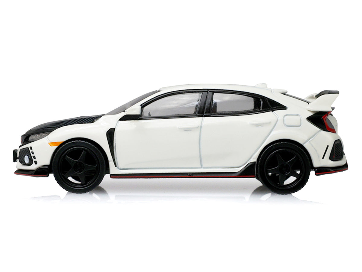 2018 Honda Civic Type-R (FK8) RHD (Right Hand Drive) Championship White with Carbon Hood 'Tokyo Torque' Series 10 1/64 Diecast Model Car by Greenlight