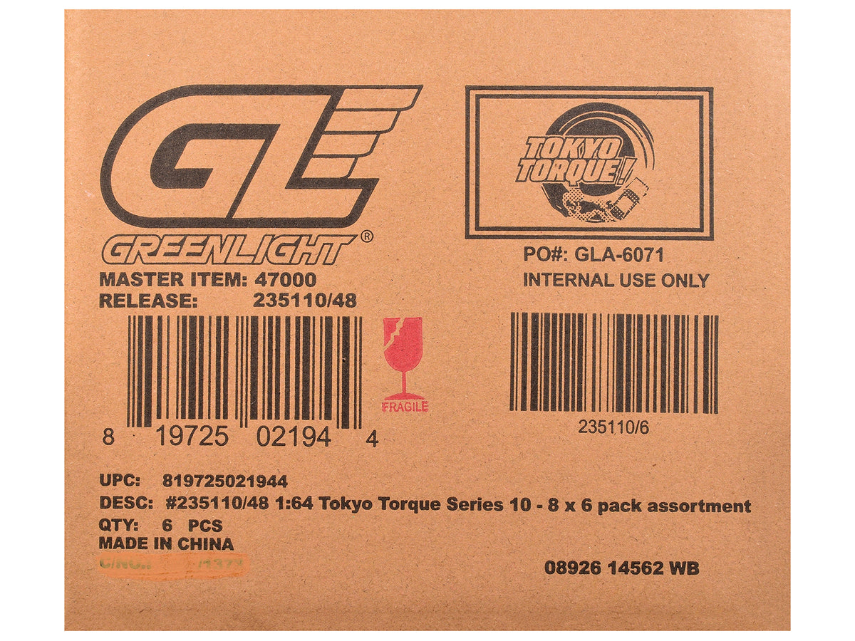 'Tokyo Torque' Series 10 Set of 6 pieces 1/64 Diecast Model Cars by Greenlight