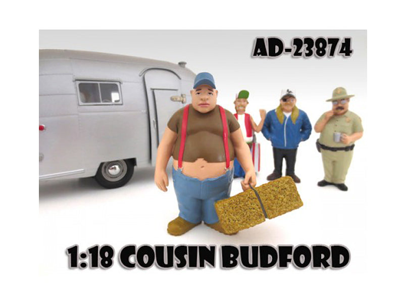 Cousin Budford 'Trailer Park' Figure For 1/18 Scale Diecast Model Cars by American Diorama