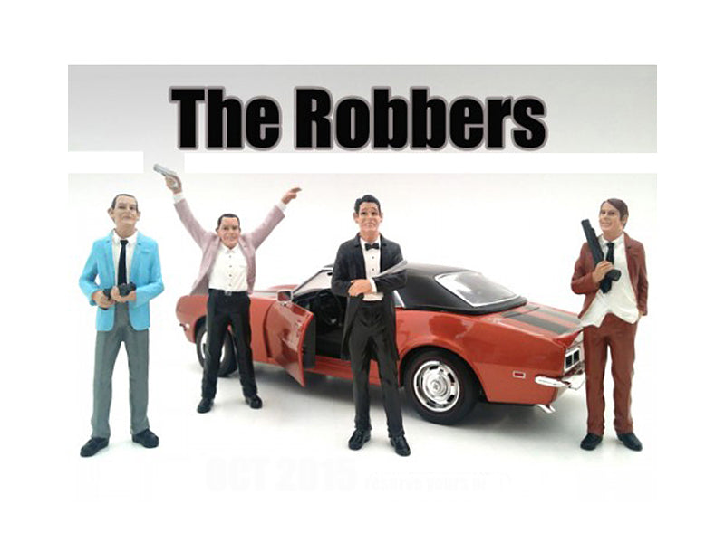 'The Robbers' 4 Piece Figure Set For 1/18 Scale Models by American Diorama