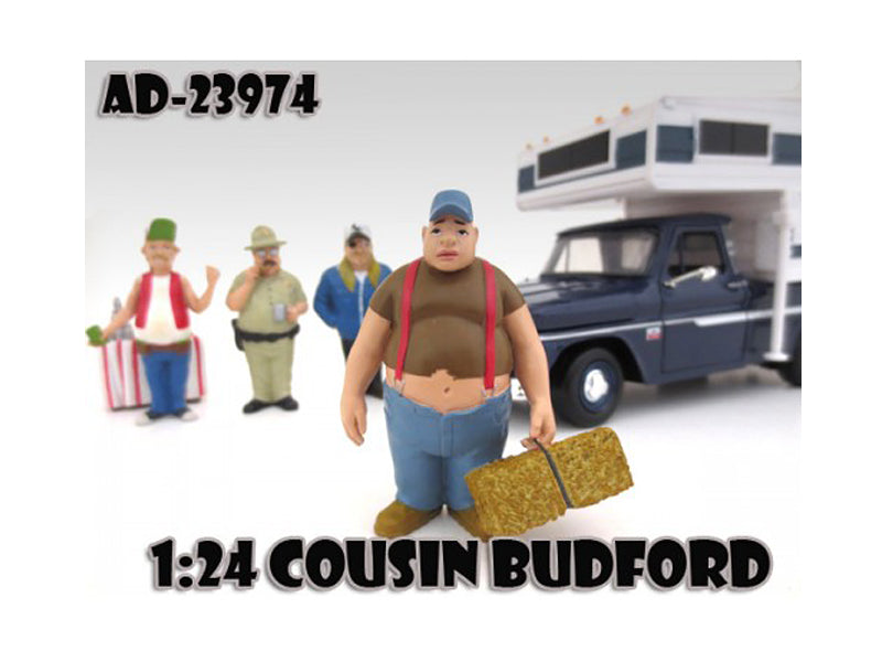 Cousin Budford 'Trailer Park' Figure For 1/24 Scale Model Cars by American Diorama