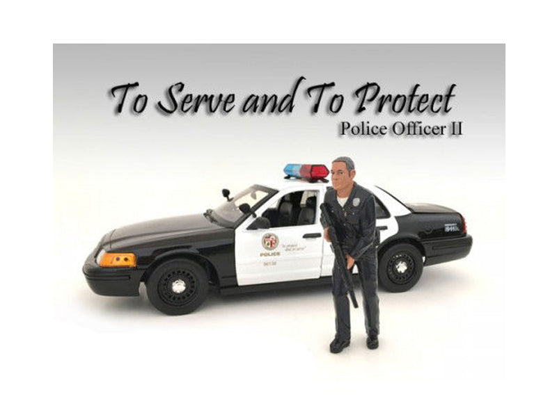 Police Officer II Figure For 1/18 Scale Models by American Diorama