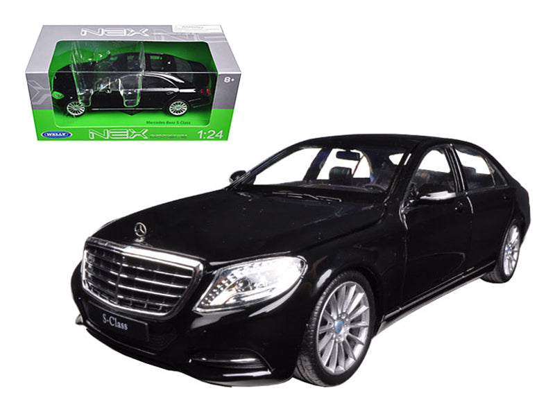 Mercedes Benz S Class with Sunroof Black 'NEX Models' 1/24 Diecast Model Car by Welly