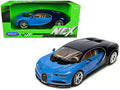 Bugatti Chiron Blue and Dark Blue Two-Tone 'NEX Models' Series 1/24 Diecast Model Car by Welly
