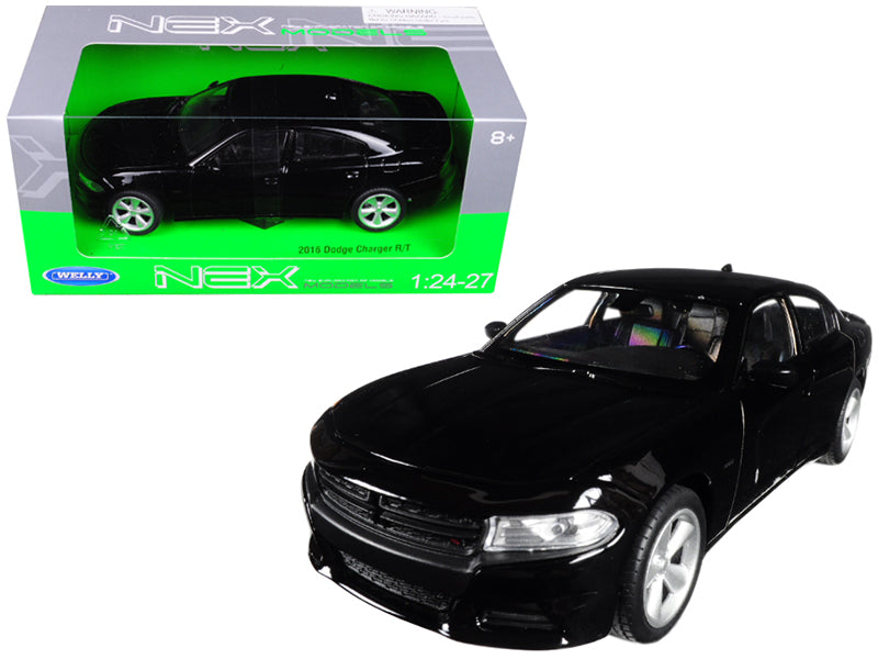 2016 Dodge Charger R/T Black 'NEX Models' 1/24-1/27 Diecast Model Car by Welly