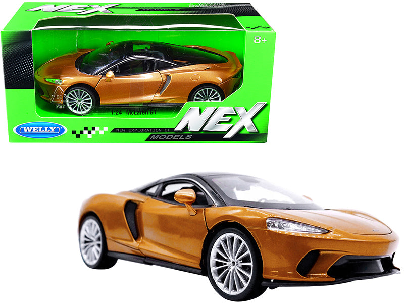 McLaren GT Gold Metallic with Black Top 'NEX Models' 1/24 Diecast Model Car by Welly
