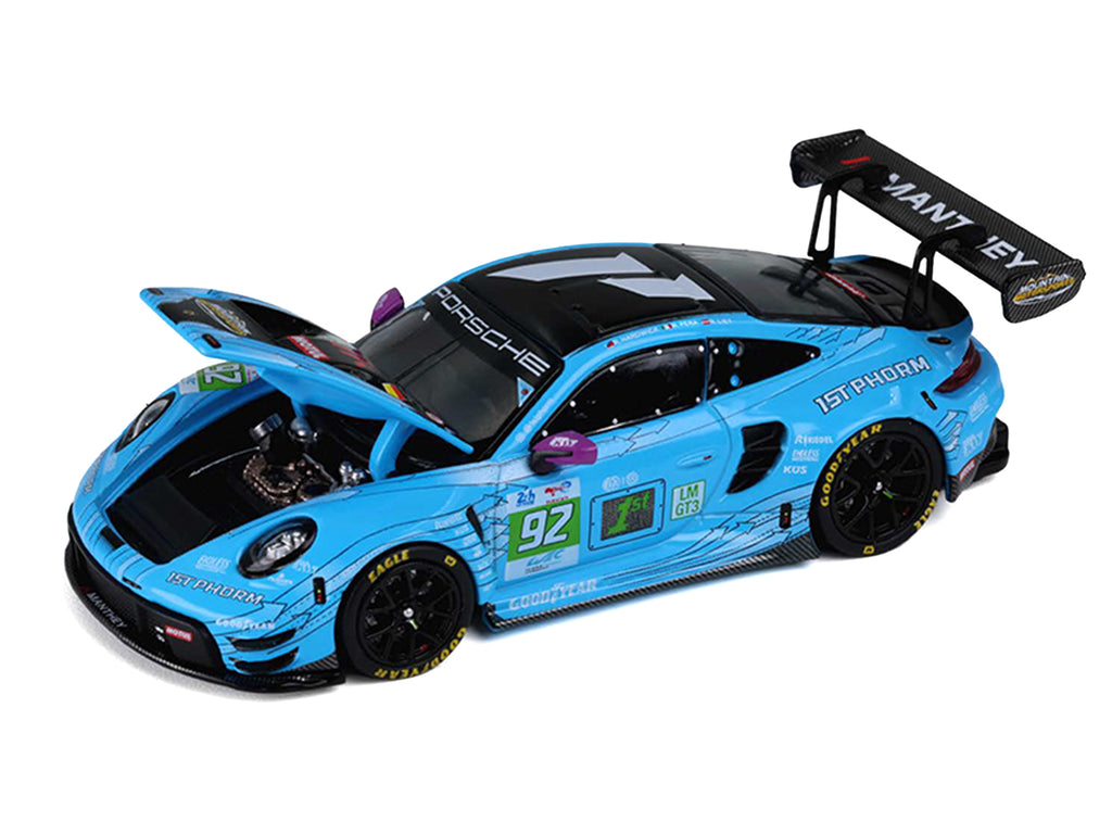 Porsche 911 GT3 R (992) #92 Ryan Hardwick - Richard Lietz - Riccardo Pera 'Manthey 1st Phorm' LMGT3 Class Winner '24 Hours of Le Mans' (2025) 1/64 Diecast Model Car by Trends Hobby