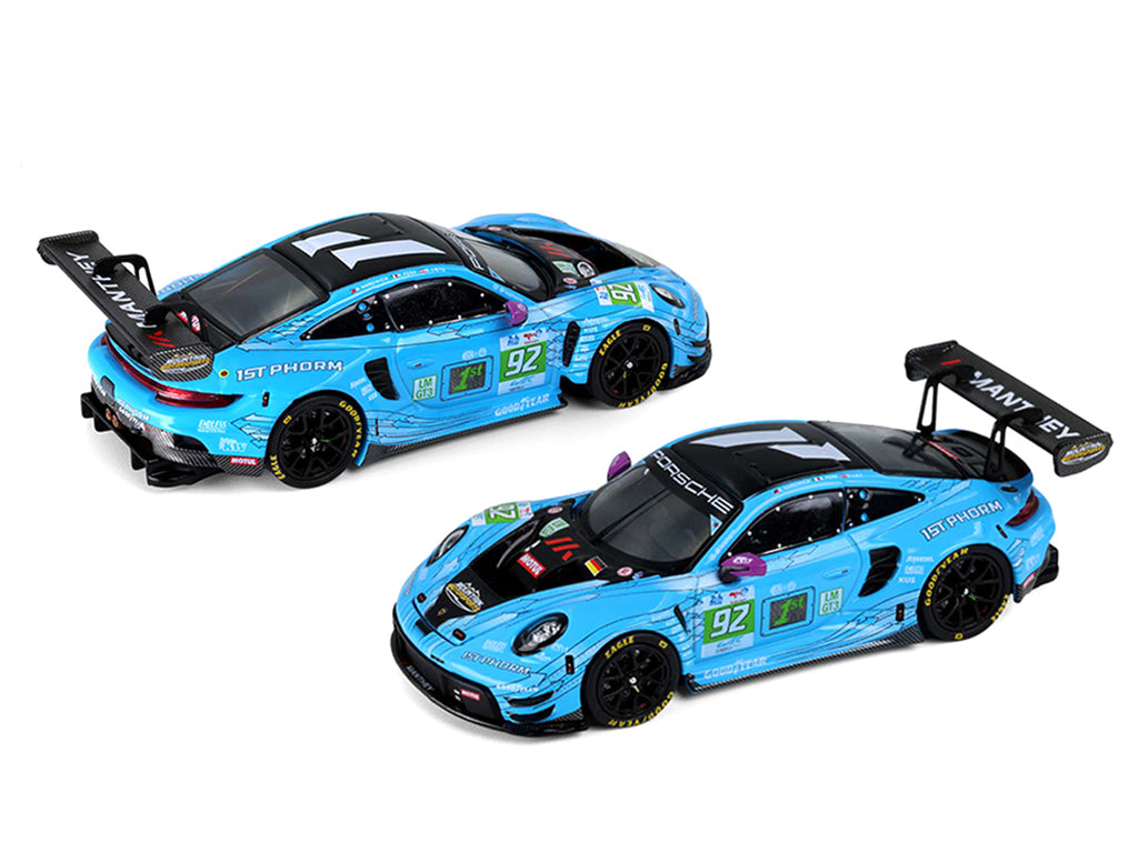 Porsche 911 GT3 R (992) #92 Ryan Hardwick - Richard Lietz - Riccardo Pera 'Manthey 1st Phorm' LMGT3 Class Winner '24 Hours of Le Mans' (2025) 1/64 Diecast Model Car by Trends Hobby