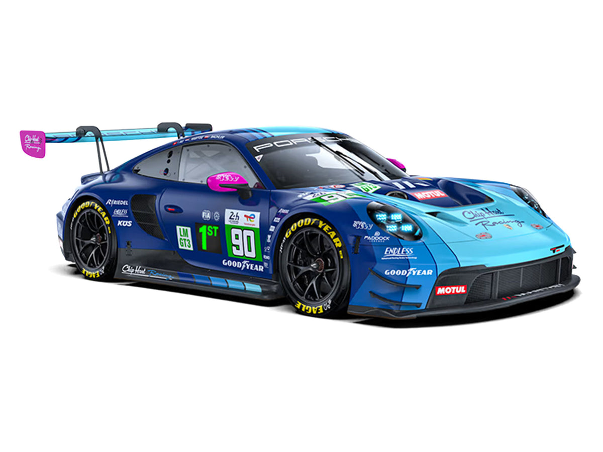 Porsche 911 GT3 R (992) #90 Antares Au - Klaus Bachler - Loek Hartog 'Manthey' '24 Hours of Le Mans' (2024) 1/64 Diecast Model Car by Trends Hobby