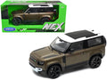 2020 Land Rover Defender Brown Metallic with White Top 'NEX Models' 1/26 Diecast Model Car by Welly