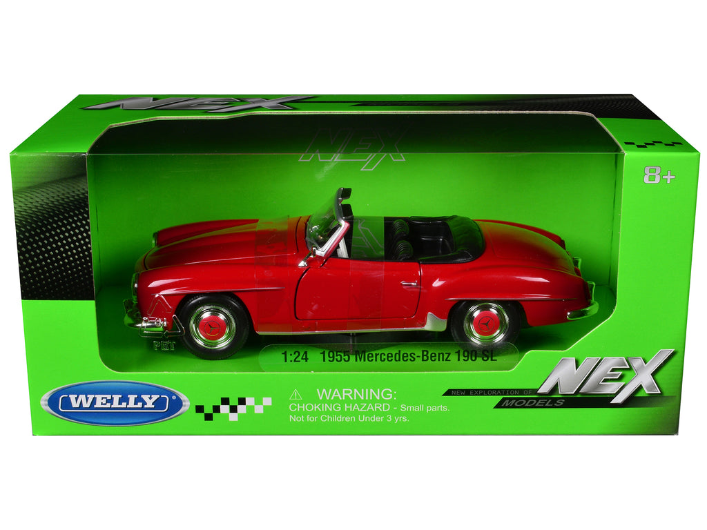 1955 Mercedes-Benz 190 SL Red 'NEX Models' Series 1/24 Diecast Model Car by Welly